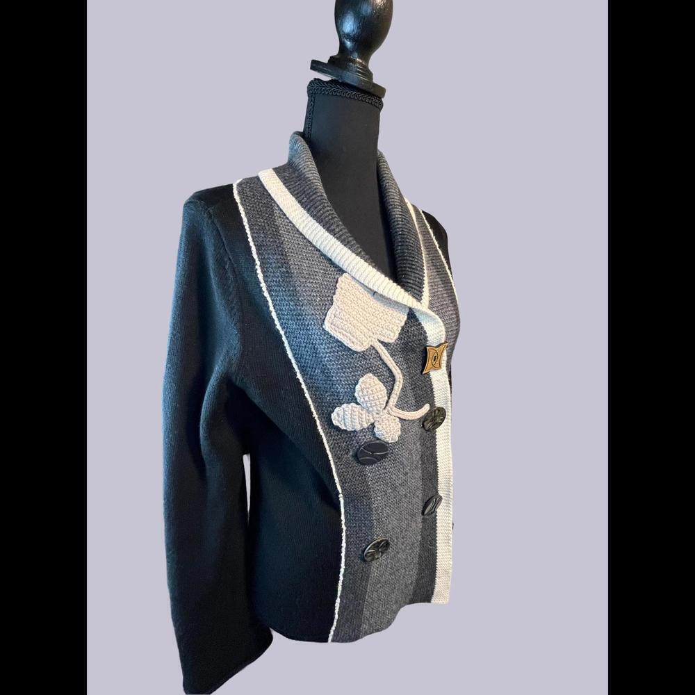 Anthropologie Field Flower Cardigan Size M Crochet Detail​​ - Picture 9 of 12